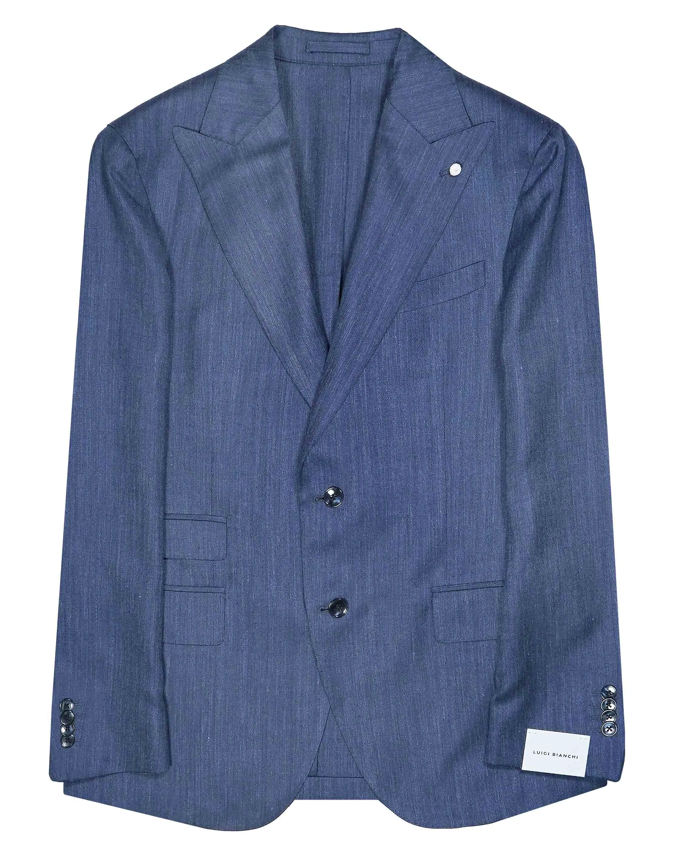 Luigi Bianchi Virgin Wool and Silk Blend Blazer - Blue