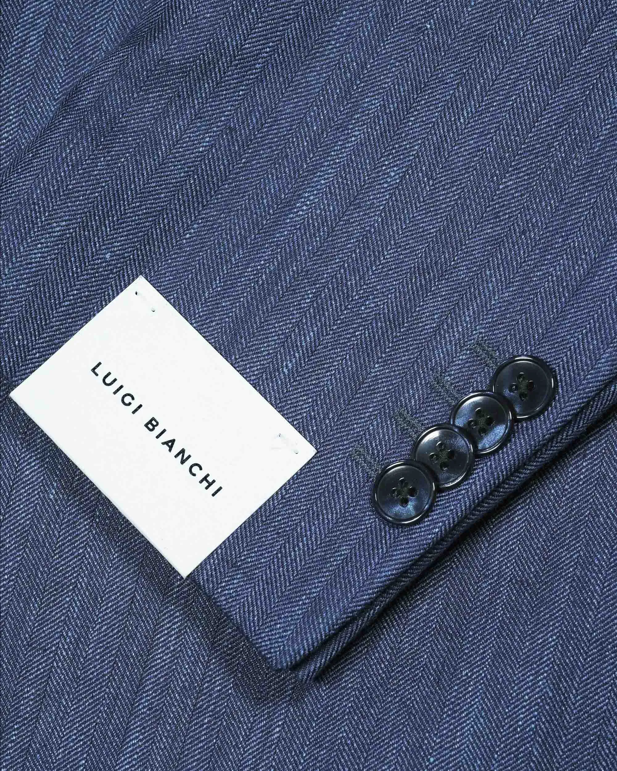 Luigi Bianchi Virgin Wool and Silk Blend Blazer - Blue