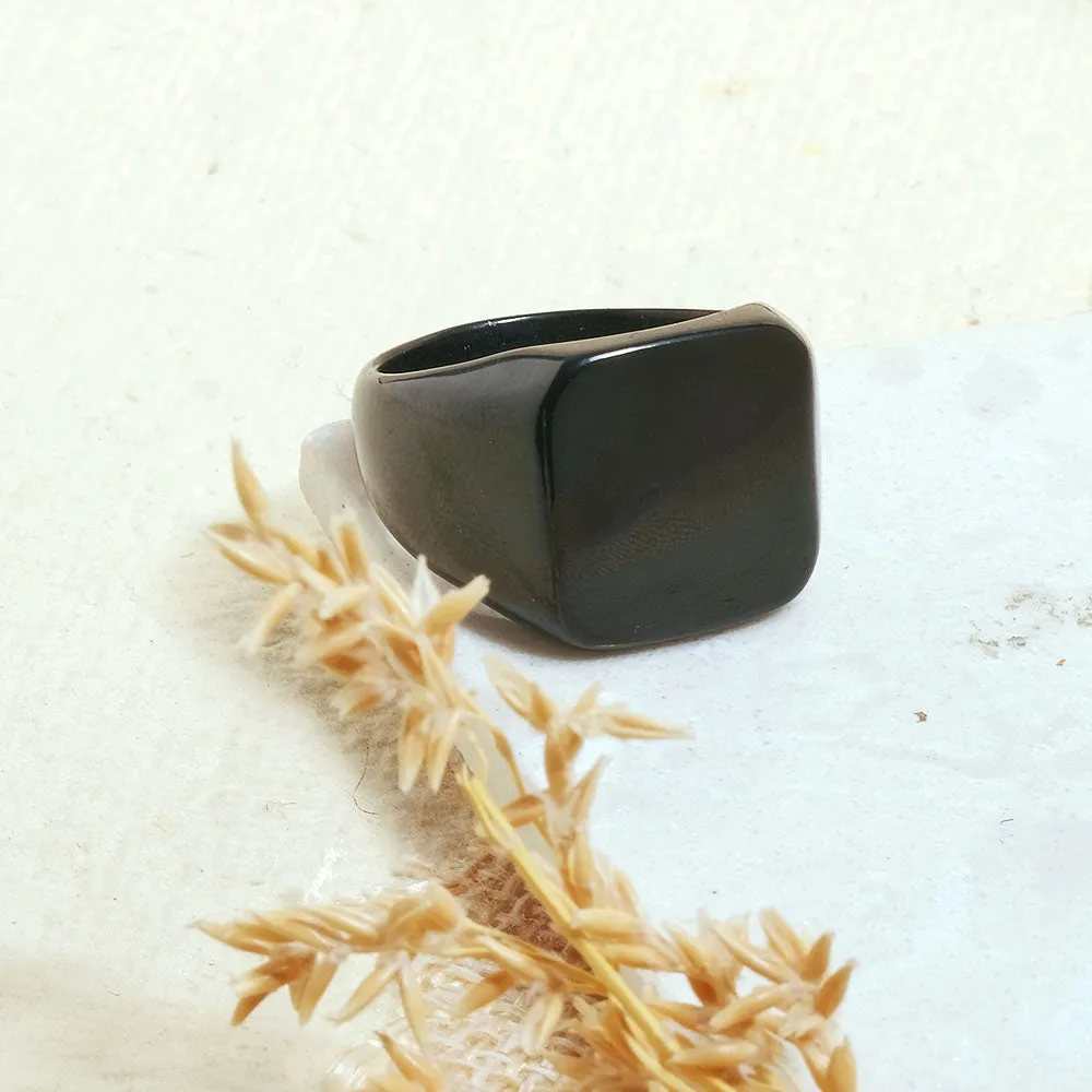 Matte Onyx Men Ring