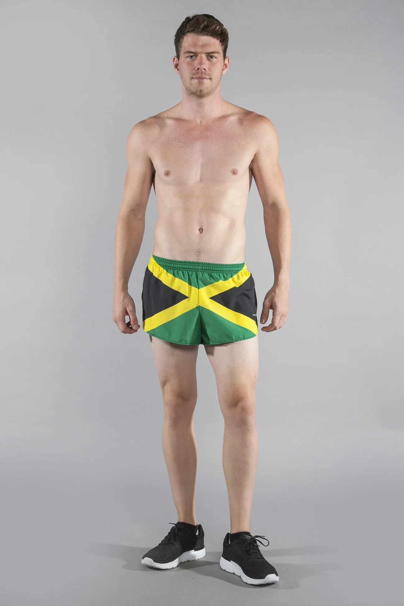 Men's Flag 1" Elite Split Shorts [J-L] - Jamaica