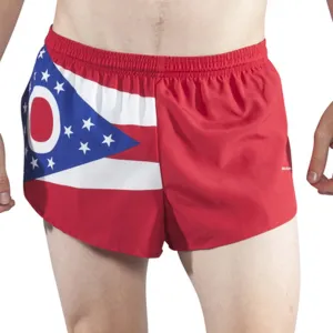 Men's Flag 1" Elite Split Shorts [O-R] - Ohio