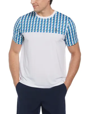 Men's Geo Print Performance Short Sleeve Tennis T-Shirt