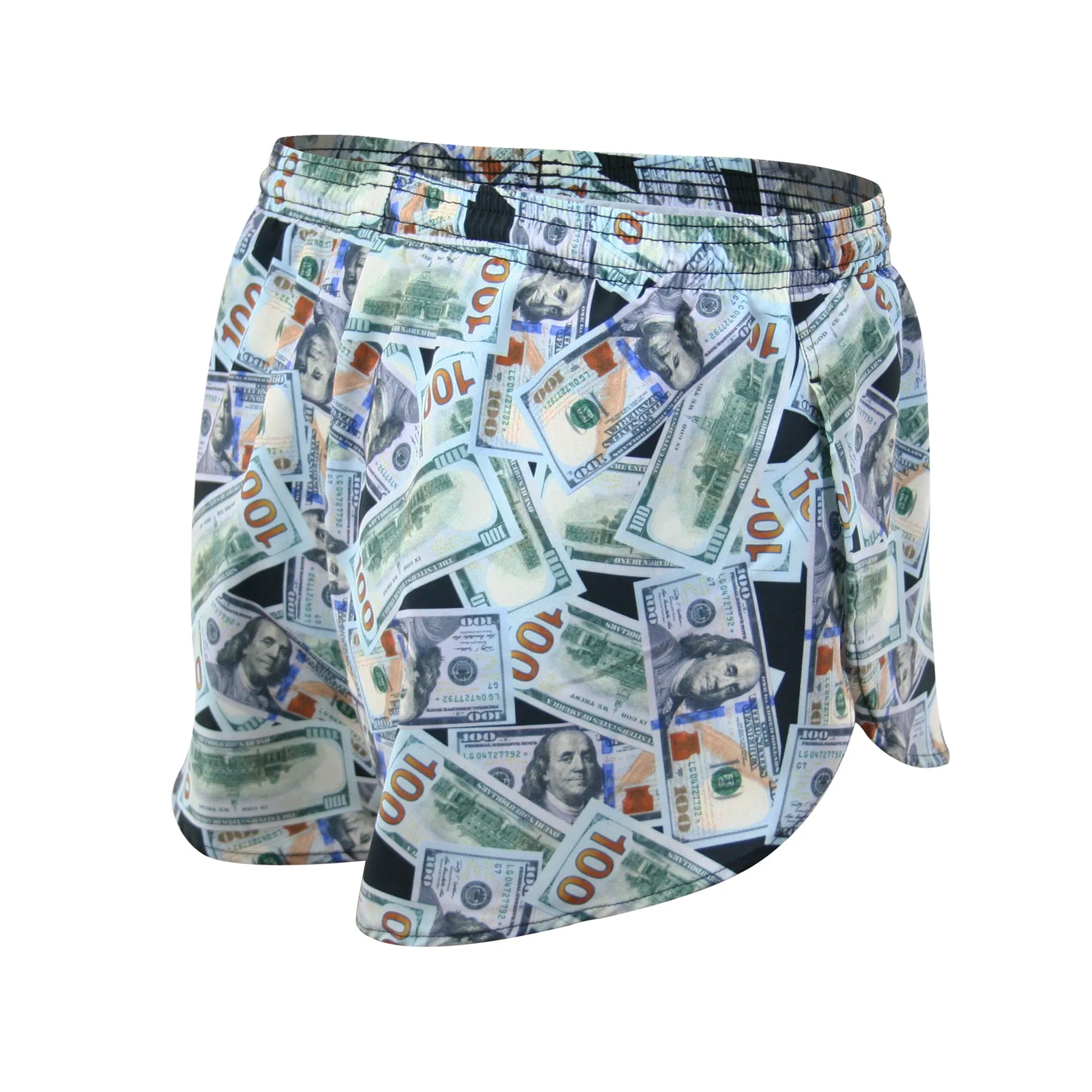 Men's Printed 1" Elite Split Shorts - Money