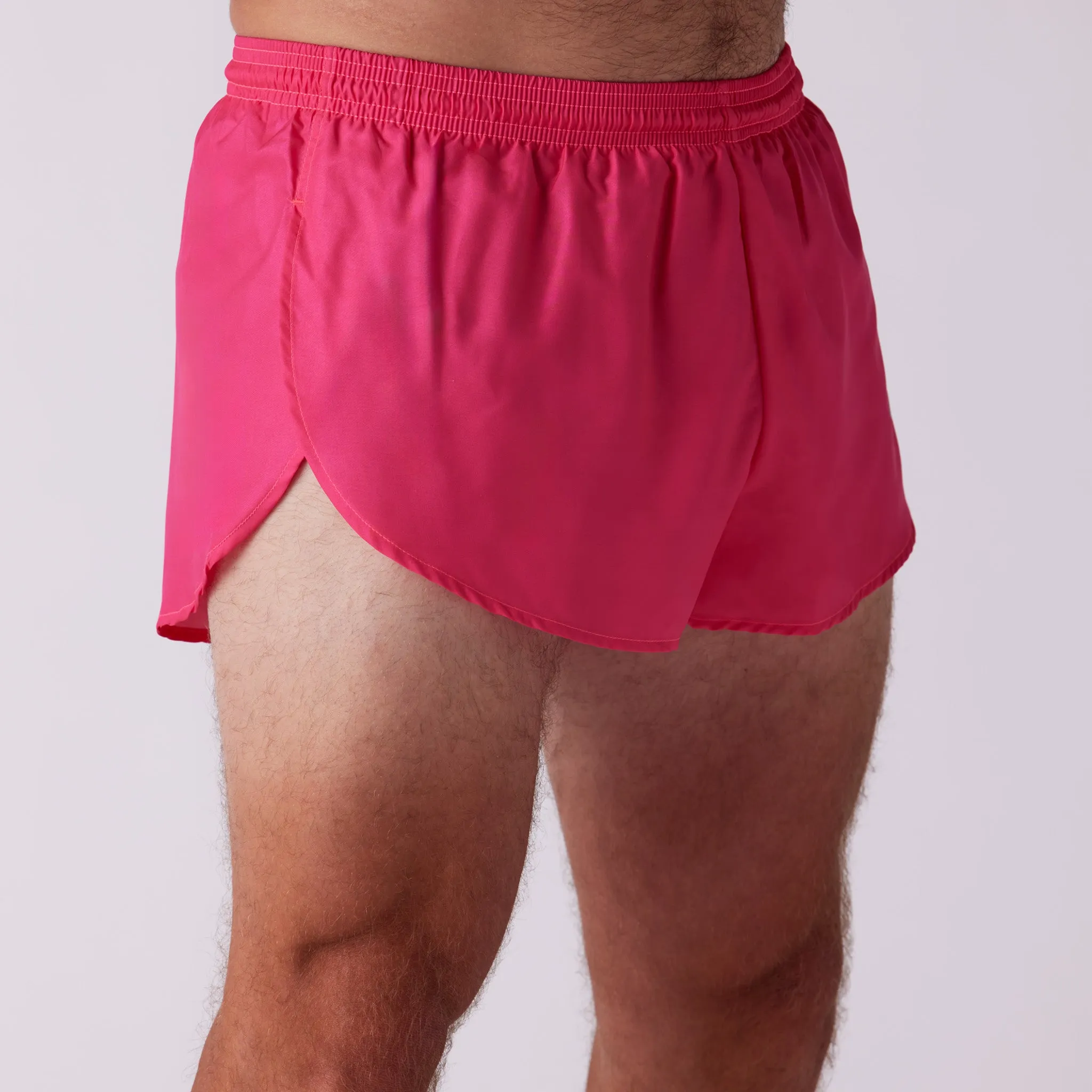 Men's Solid 1" Elite Split Shorts - Chili