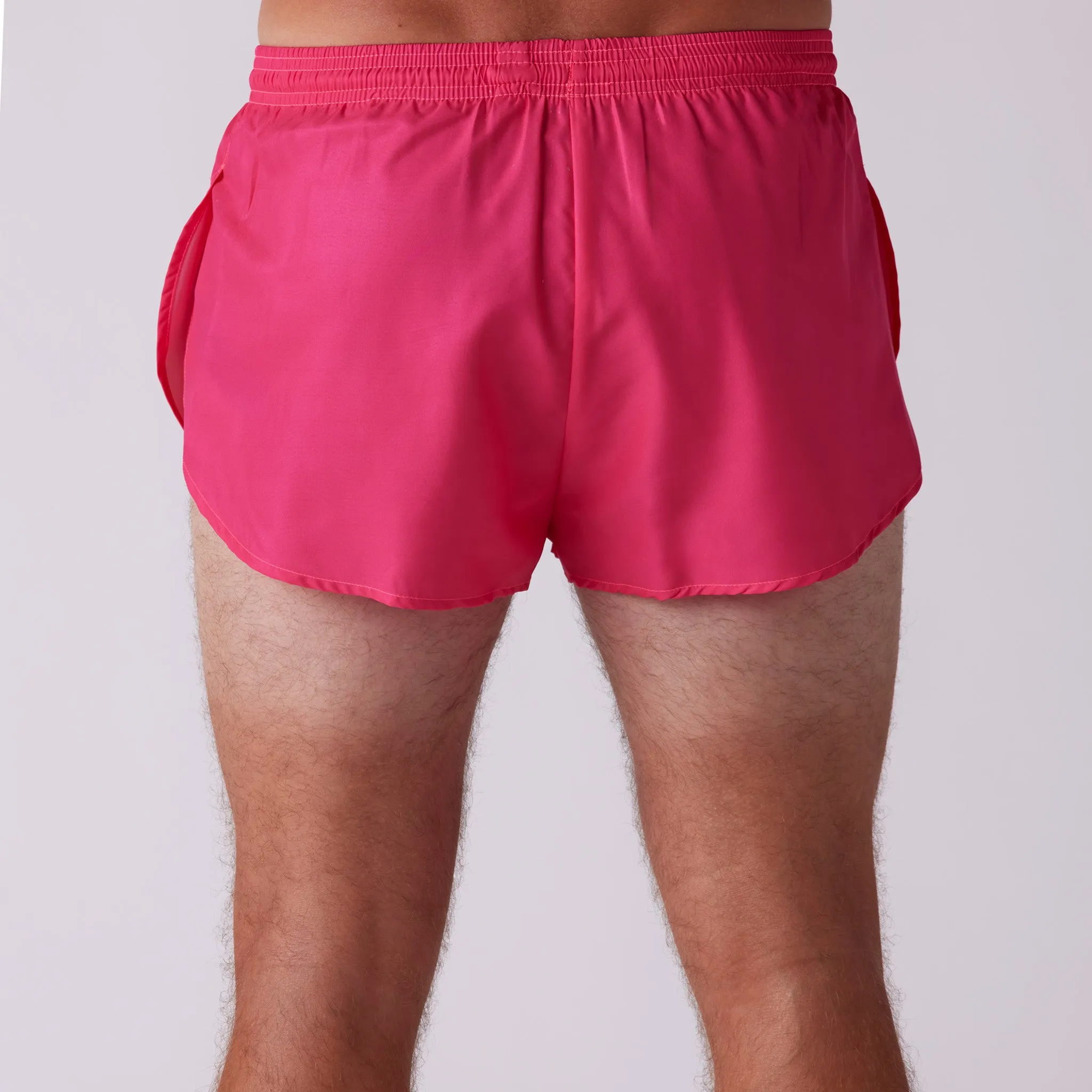 Men's Solid 1" Elite Split Shorts - Chili