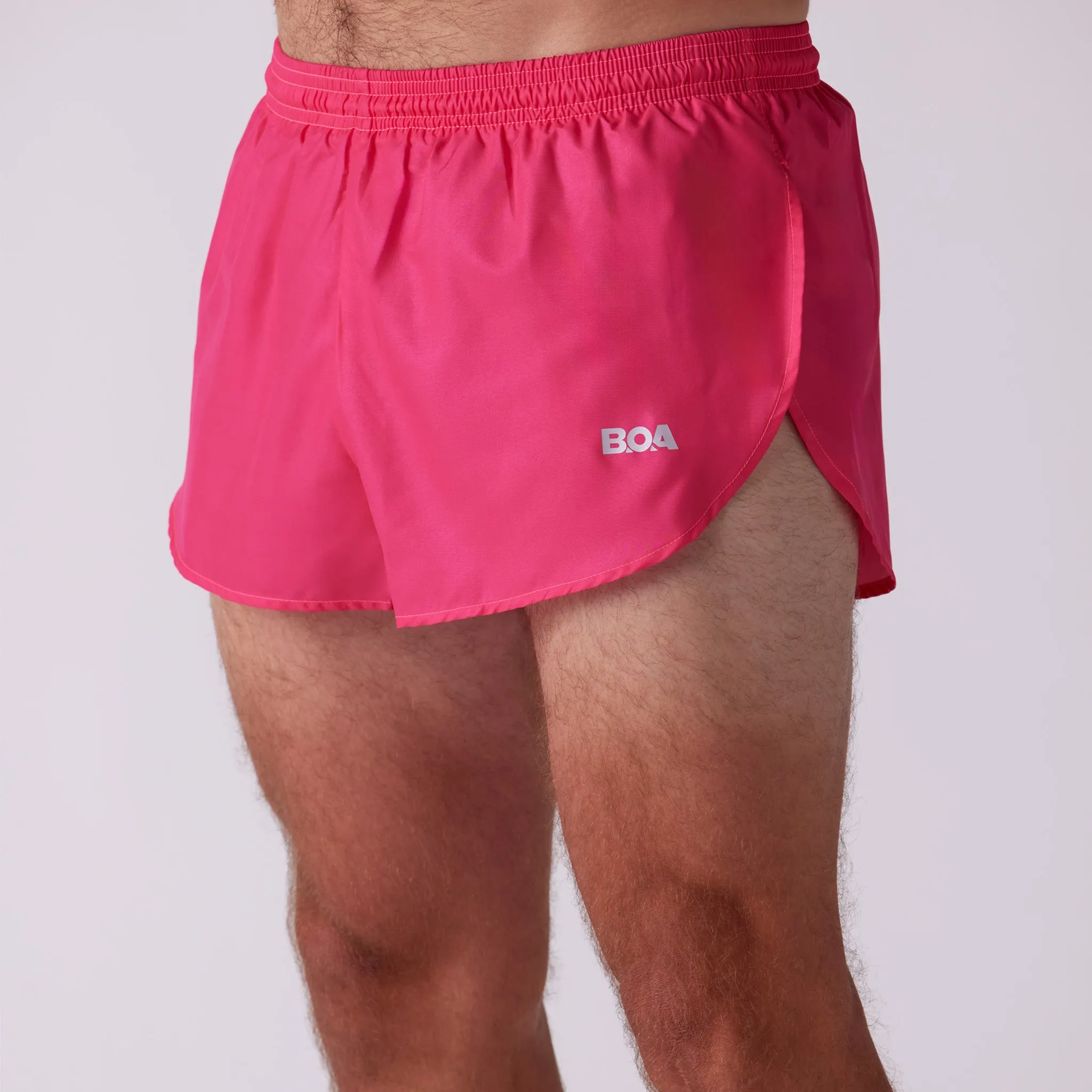 Men's Solid 1" Elite Split Shorts - Chili