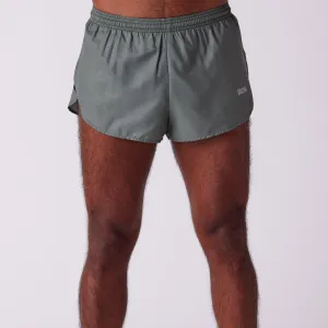 Men's Solid 1" Elite Split Shorts - Military