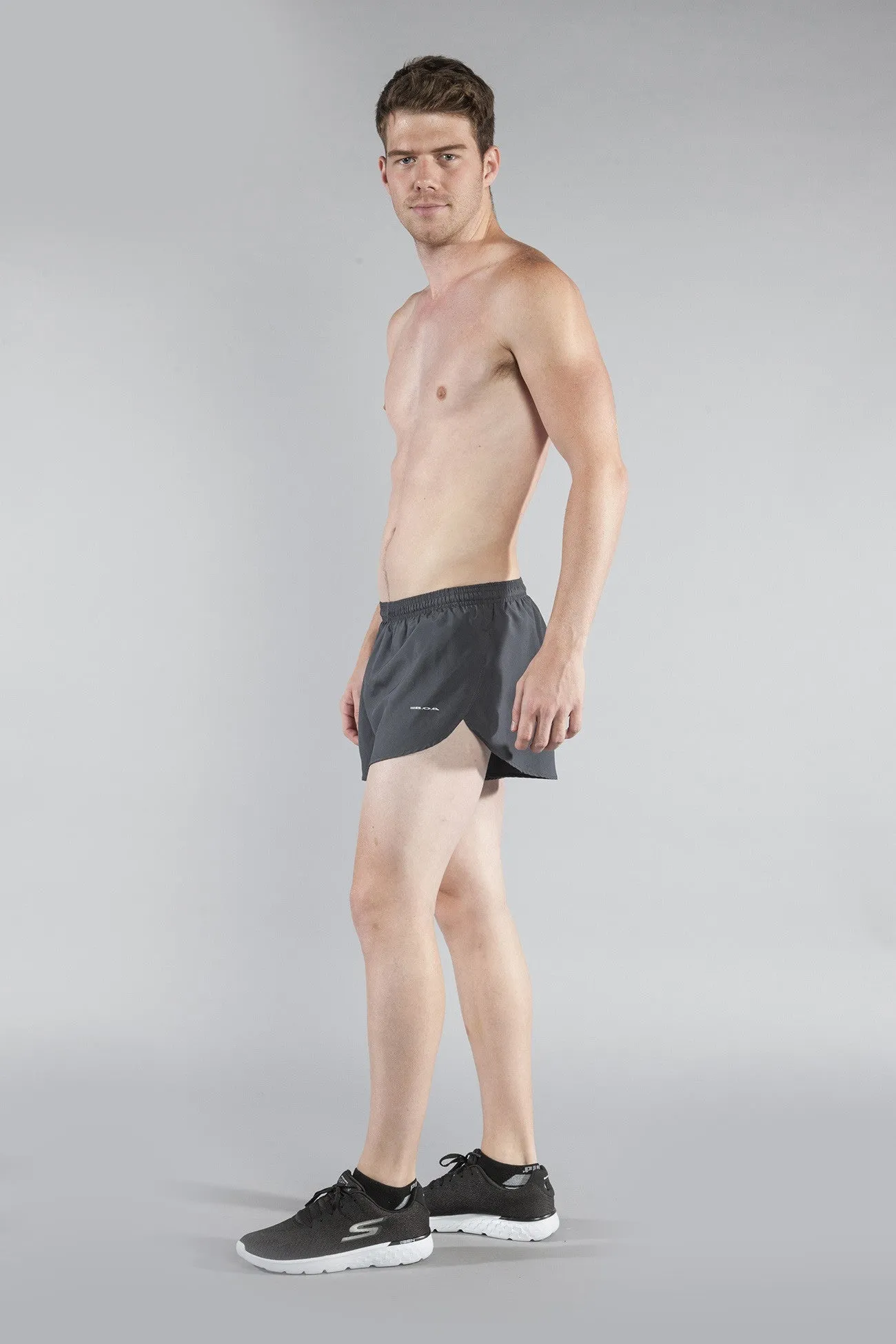 Men's Solid 1" Elite Split Shorts - Titanium