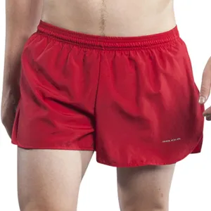 Men's Solid 3" Half Split Trainer Shorts - Red