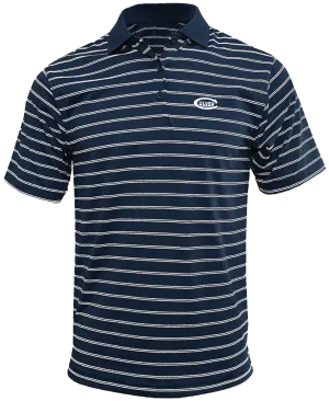 Men's Wide Stripe Polo - Navy / White