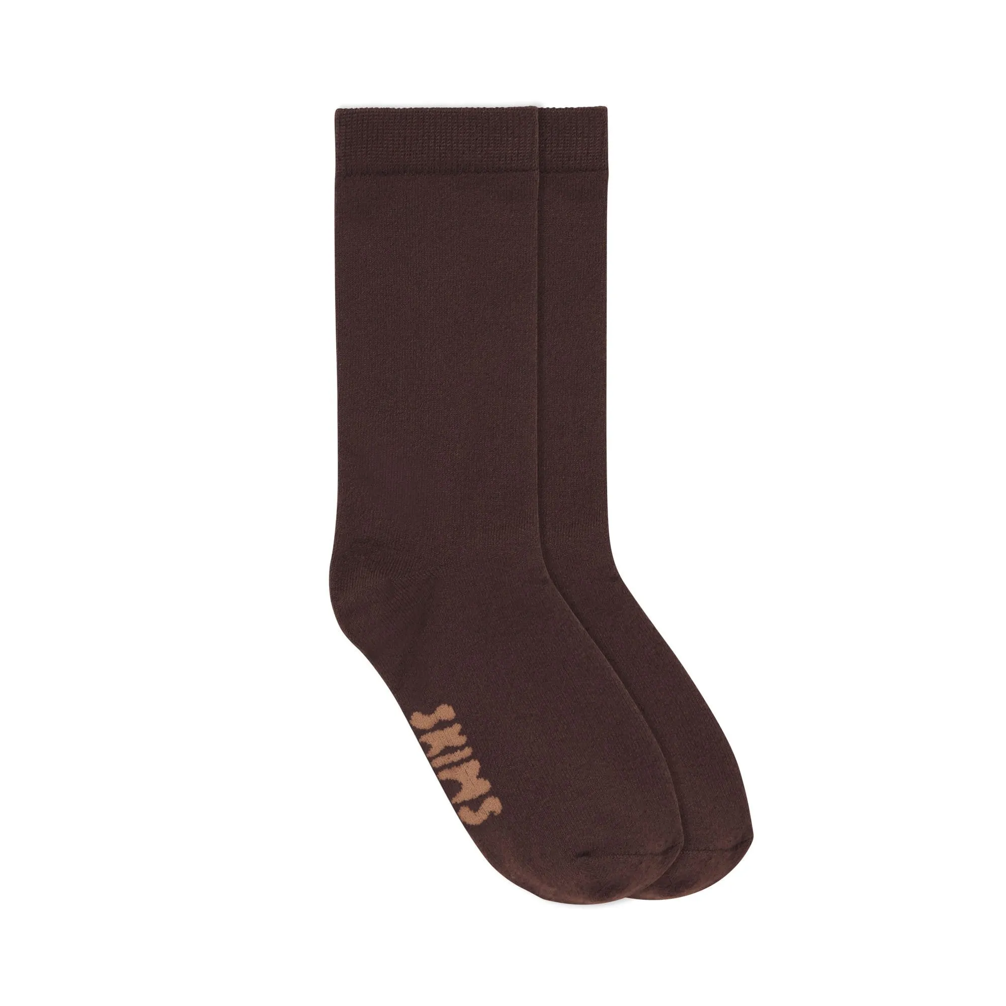 MICROPOLY CREW SOCK | COCOA