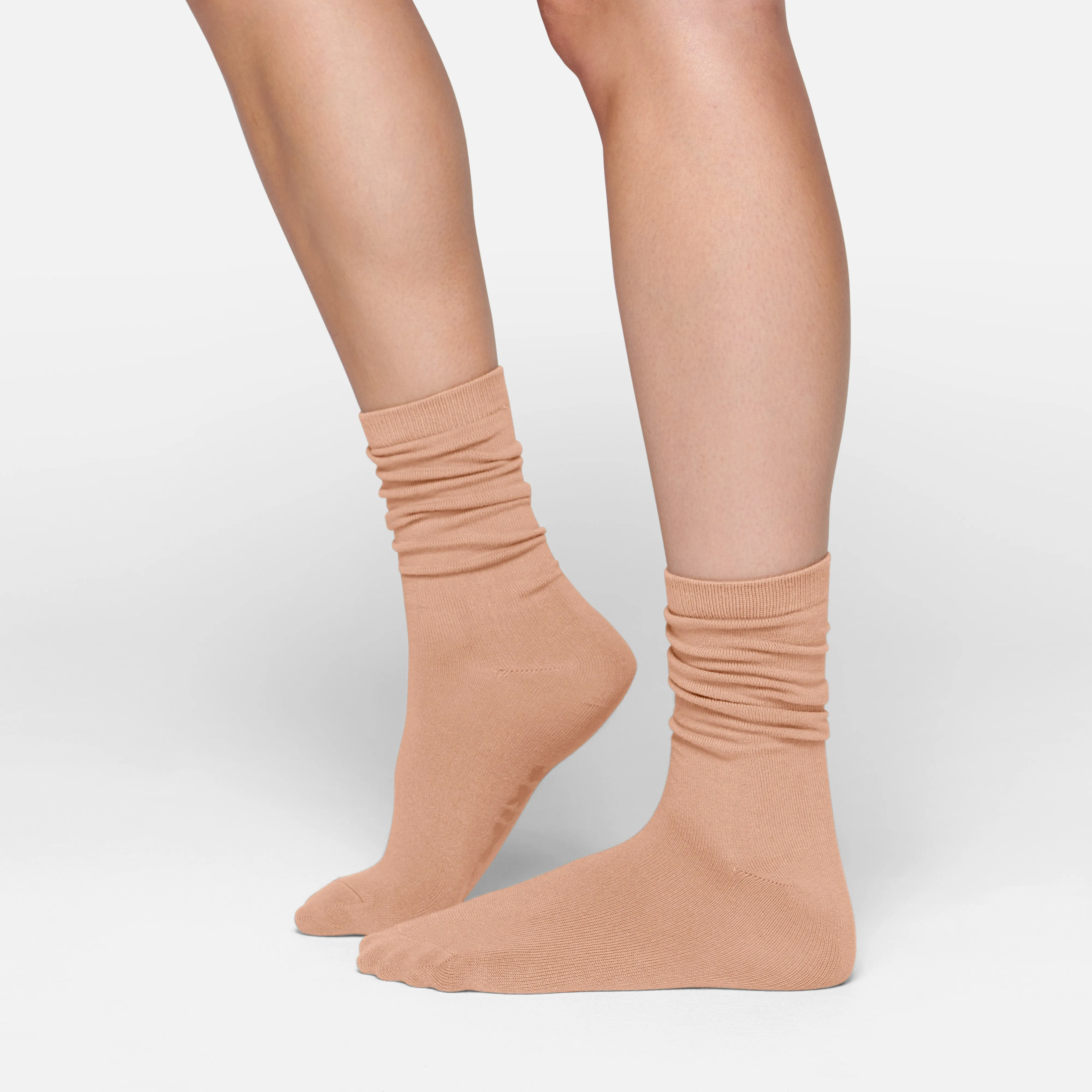 MICROPOLY MID CALF SOCK | OCHRE