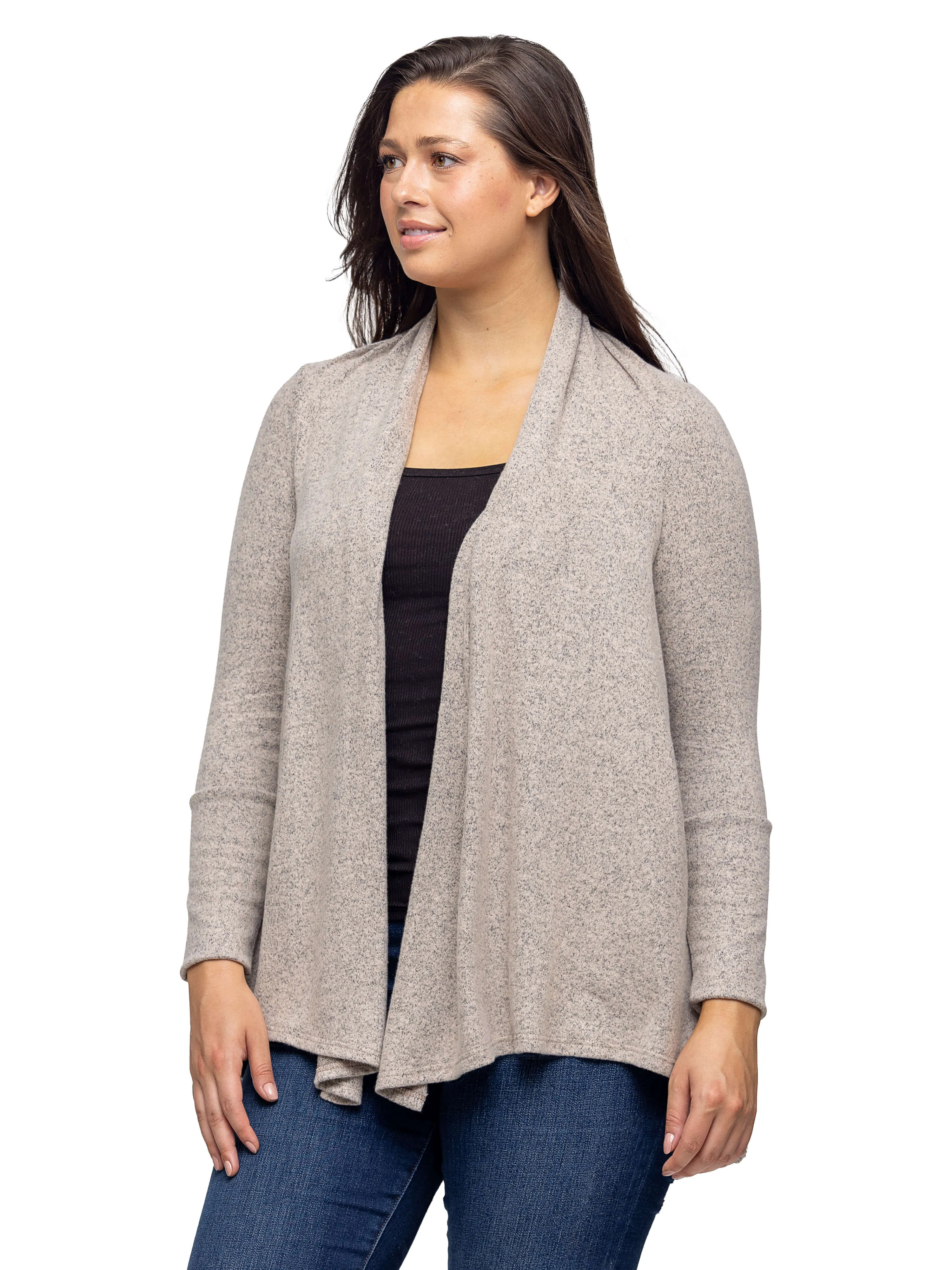 Open Front Long Sleeve High Low Cozy Cardigan