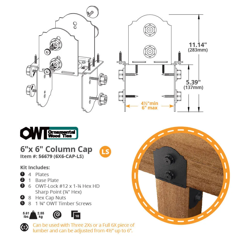 Ozco Building Products Column Cap Hardware