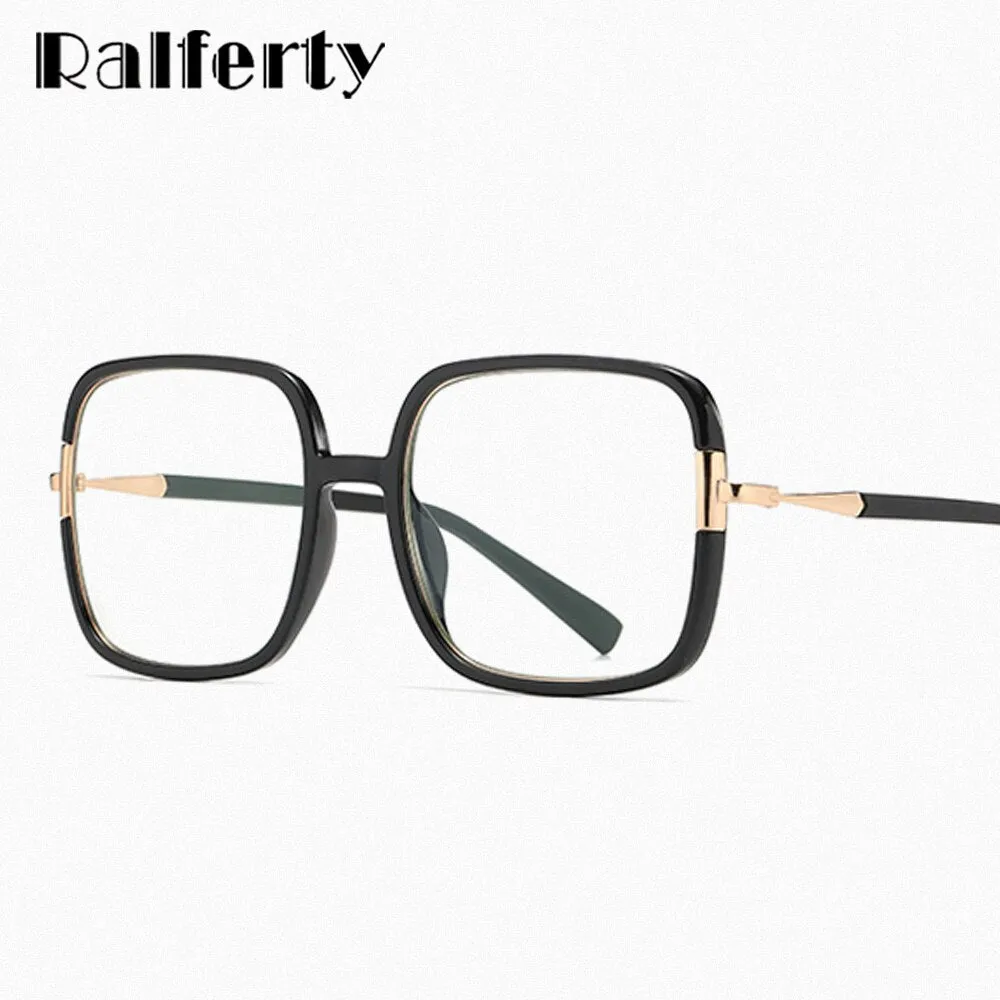 Ralferty Women's Full Rim Big Square Acetate Eyeglasses D880