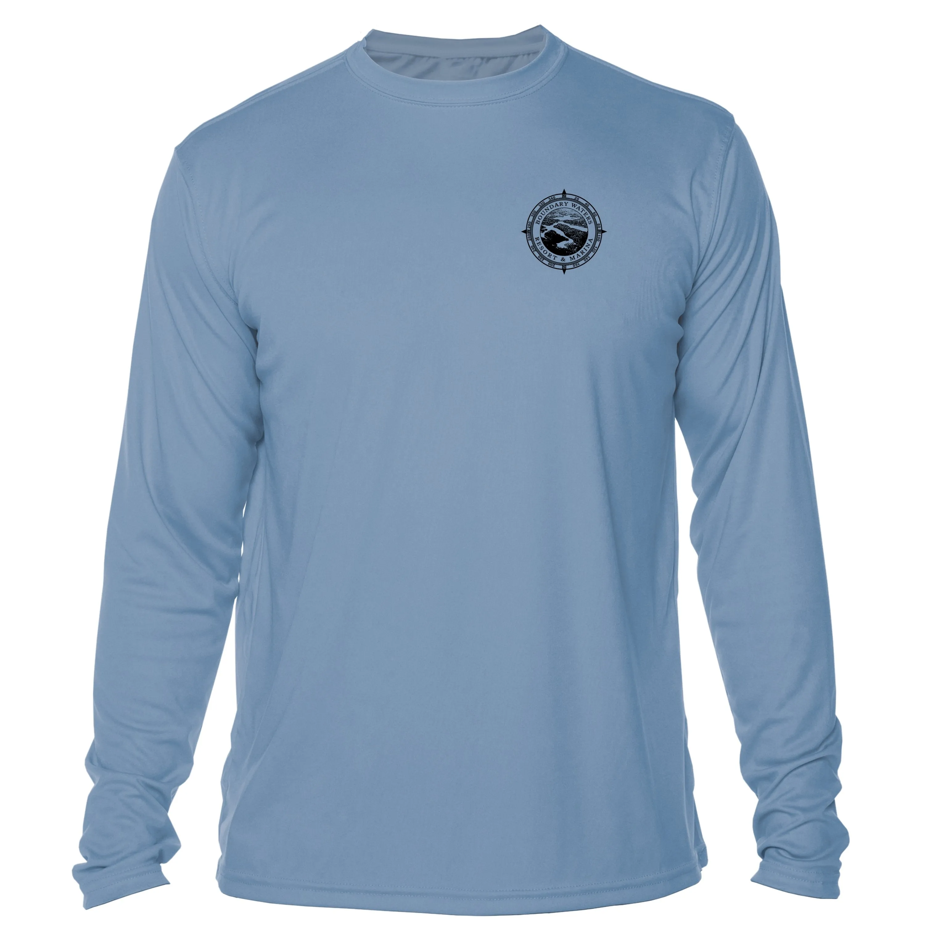 Retro Compass Lake Chatuge Microfiber Long Sleeve T-Shirt