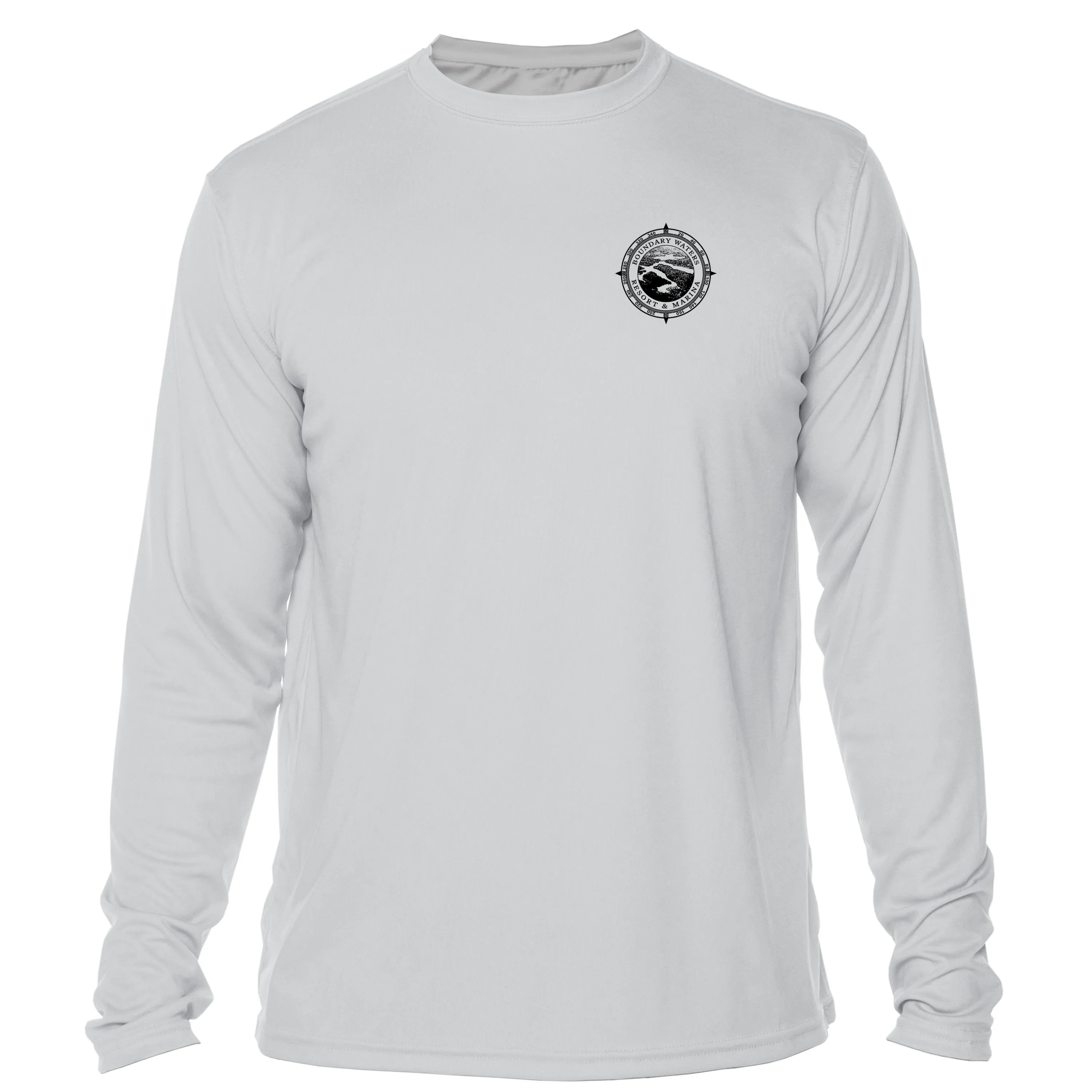 Retro Compass Lake Chatuge Microfiber Long Sleeve T-Shirt