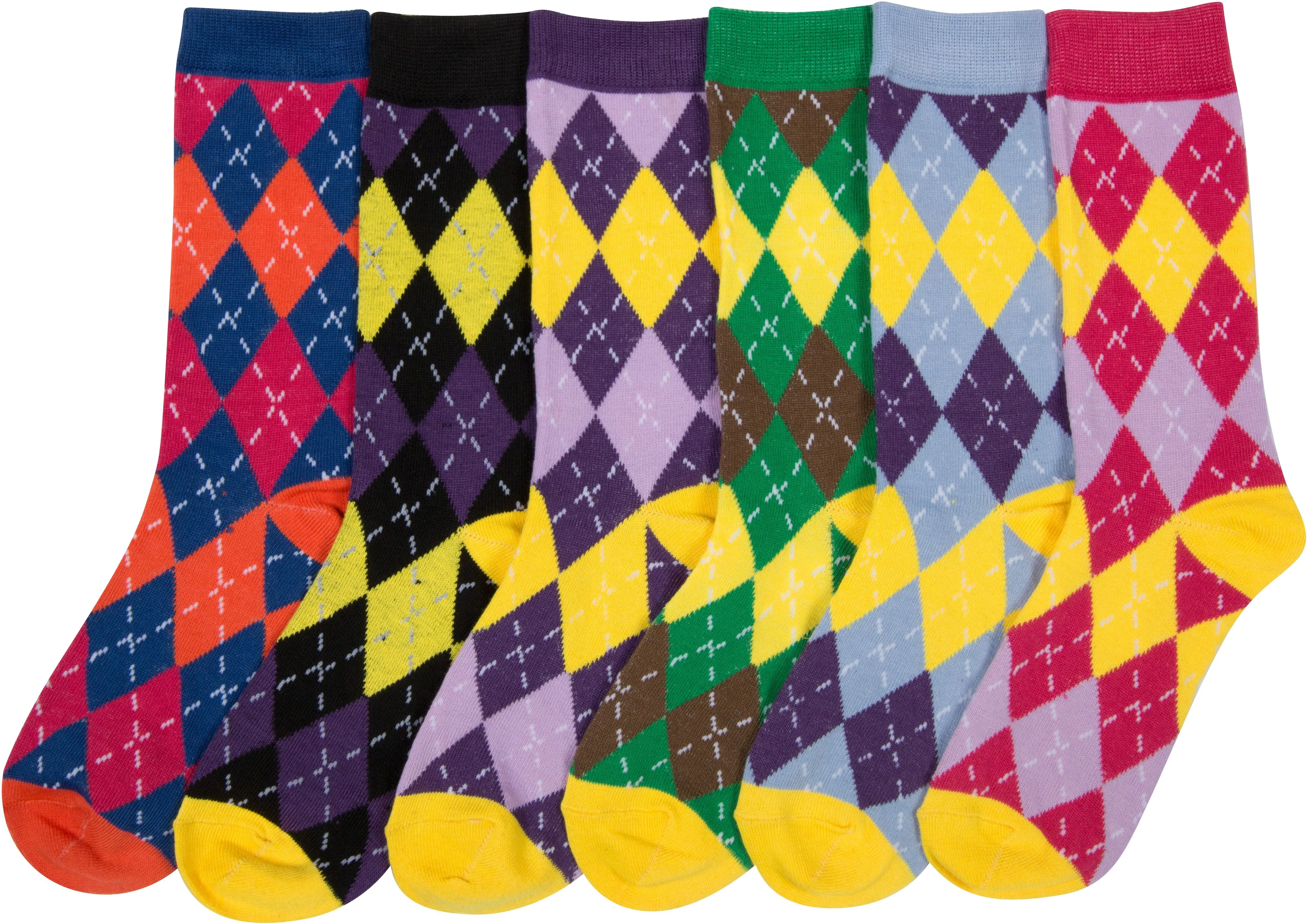 Sakkas Women's Fun Colorful Design Poly Blend Crew Socks Assorted 6-Pack