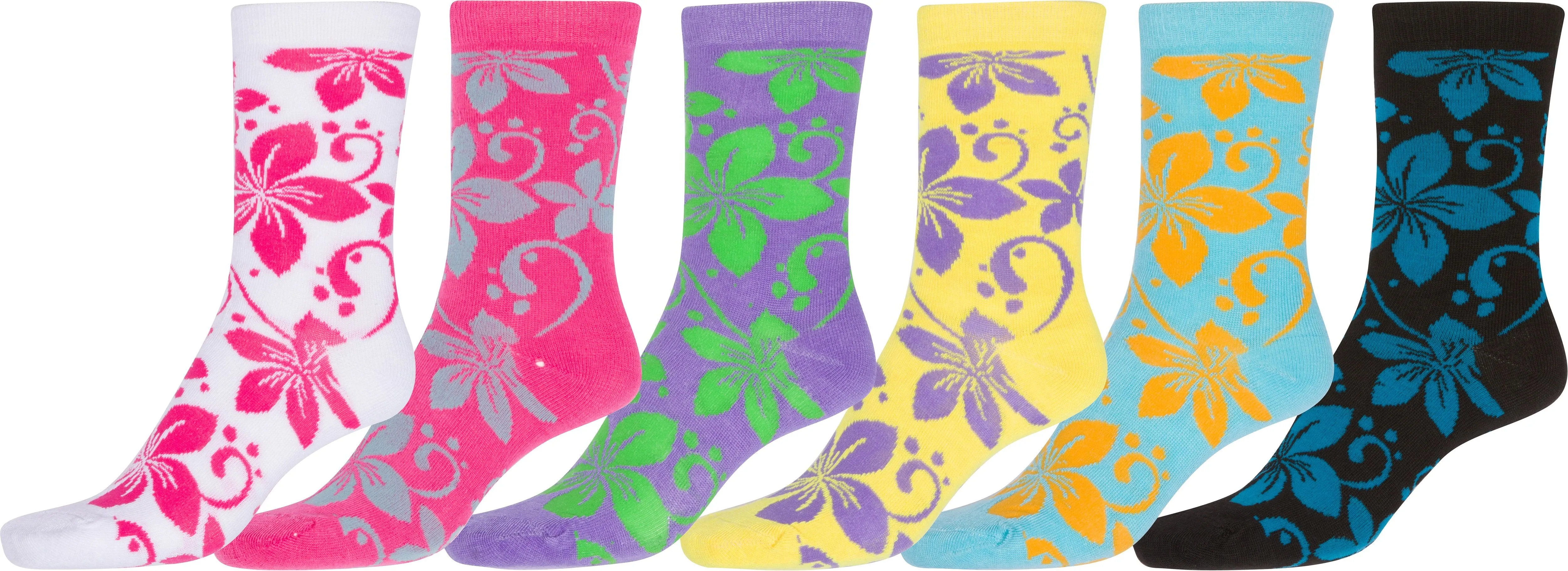 Sakkas Women's Fun Colorful Design Poly Blend Crew Socks Assorted 6-Pack