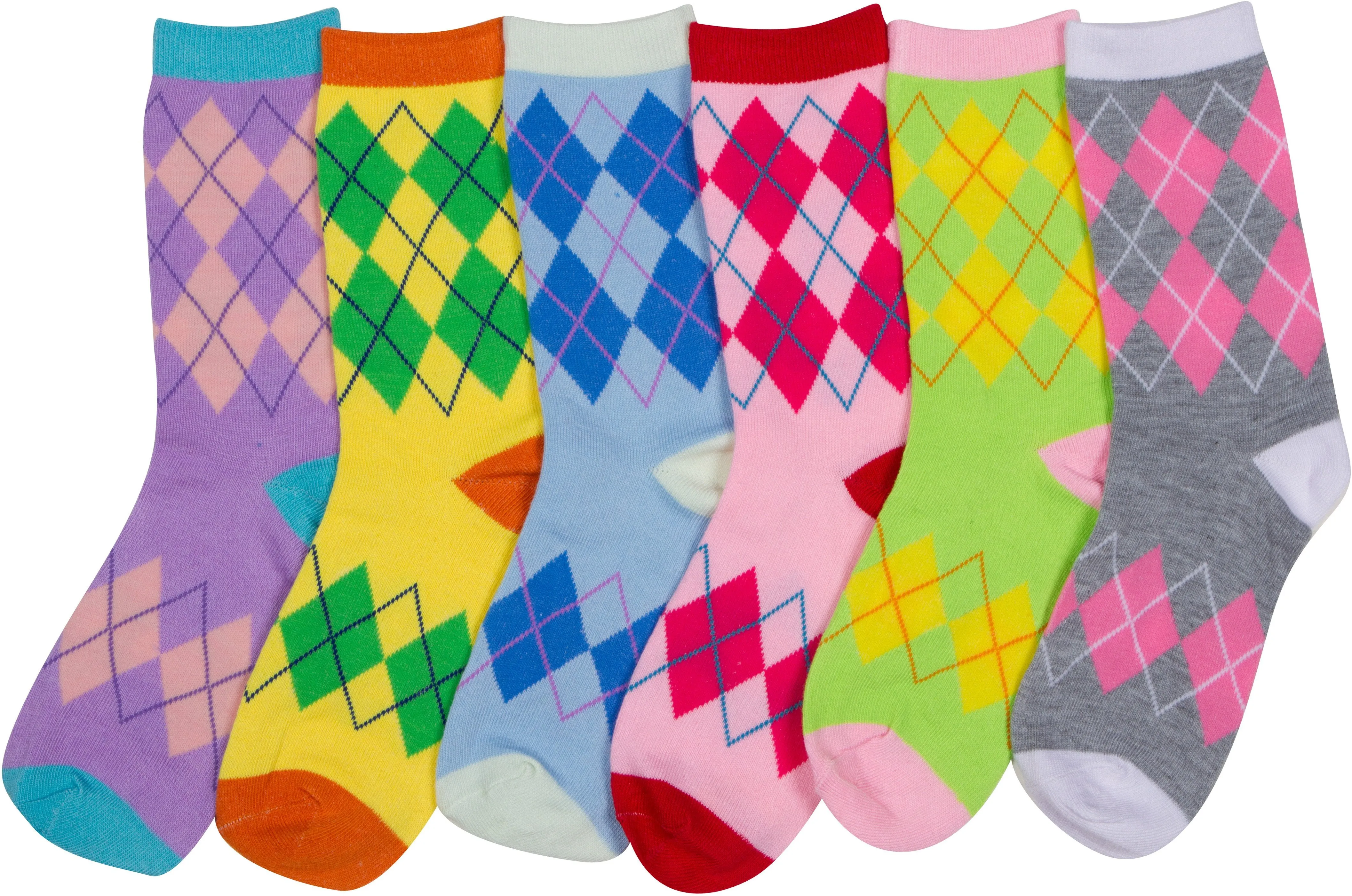 Sakkas Women's Fun Colorful Design Poly Blend Crew Socks Assorted 6-Pack