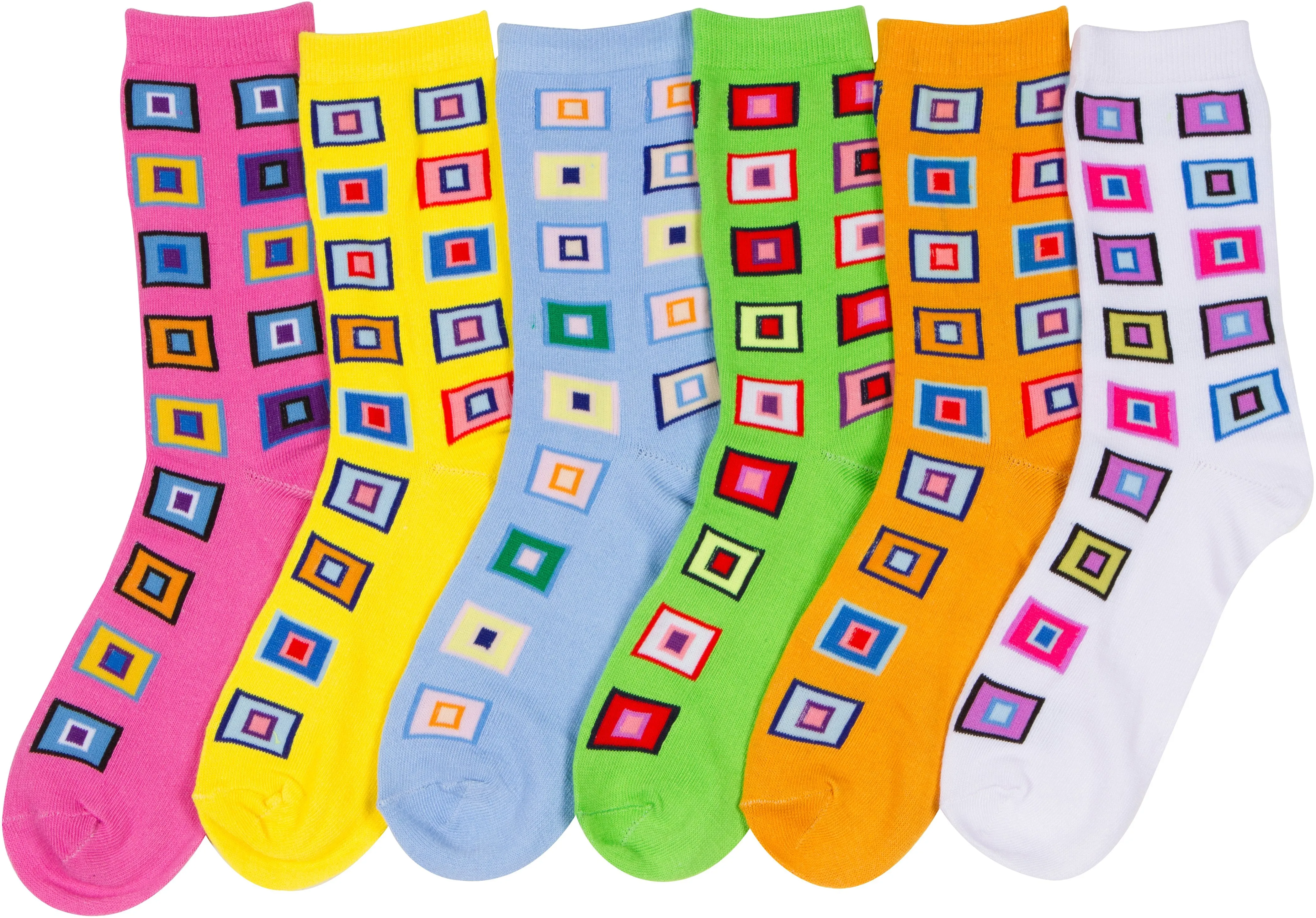 Sakkas Women's Fun Colorful Design Poly Blend Crew Socks Assorted 6-Pack