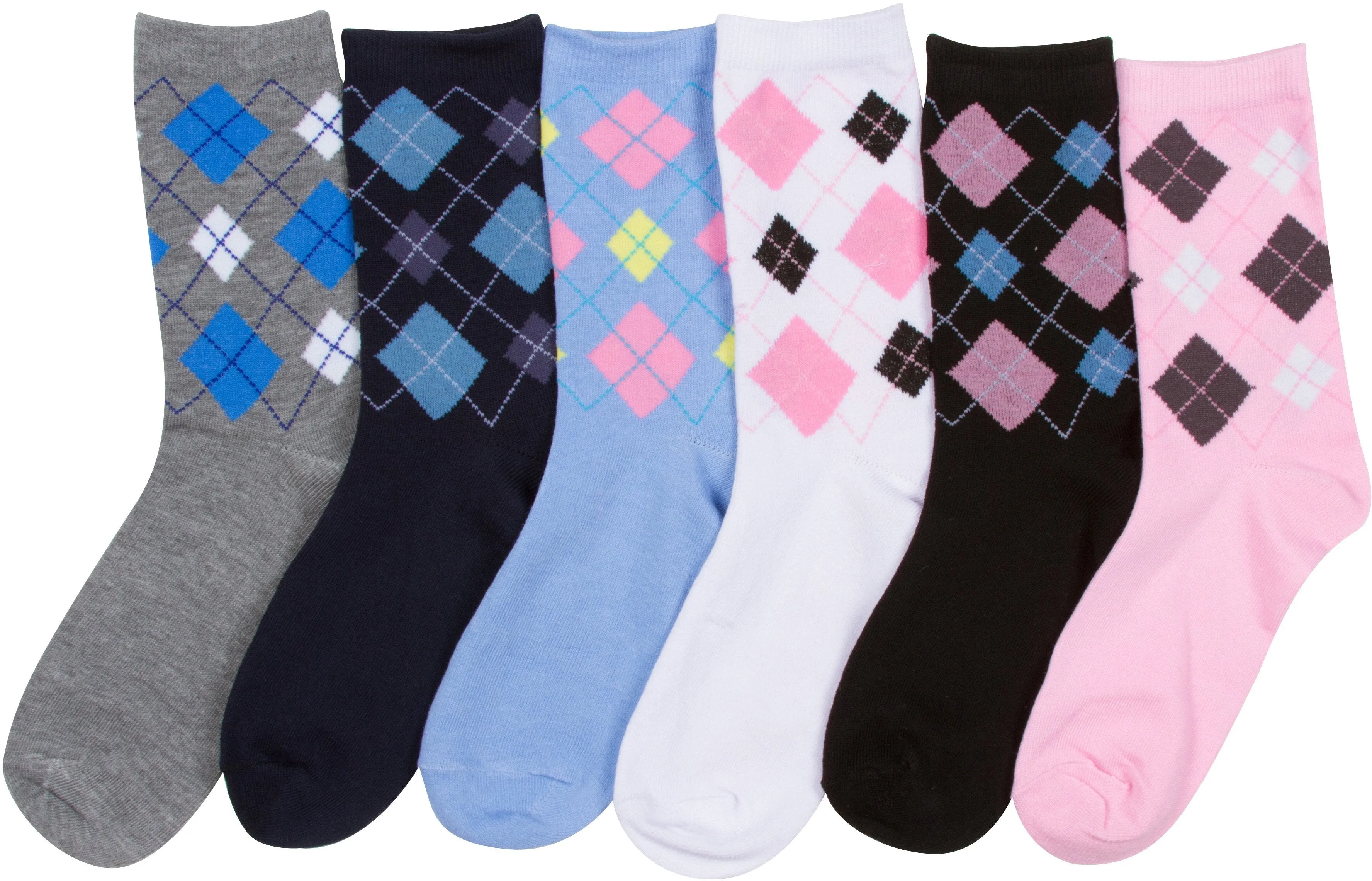 Sakkas Women's Fun Colorful Design Poly Blend Crew Socks Assorted 6-Pack