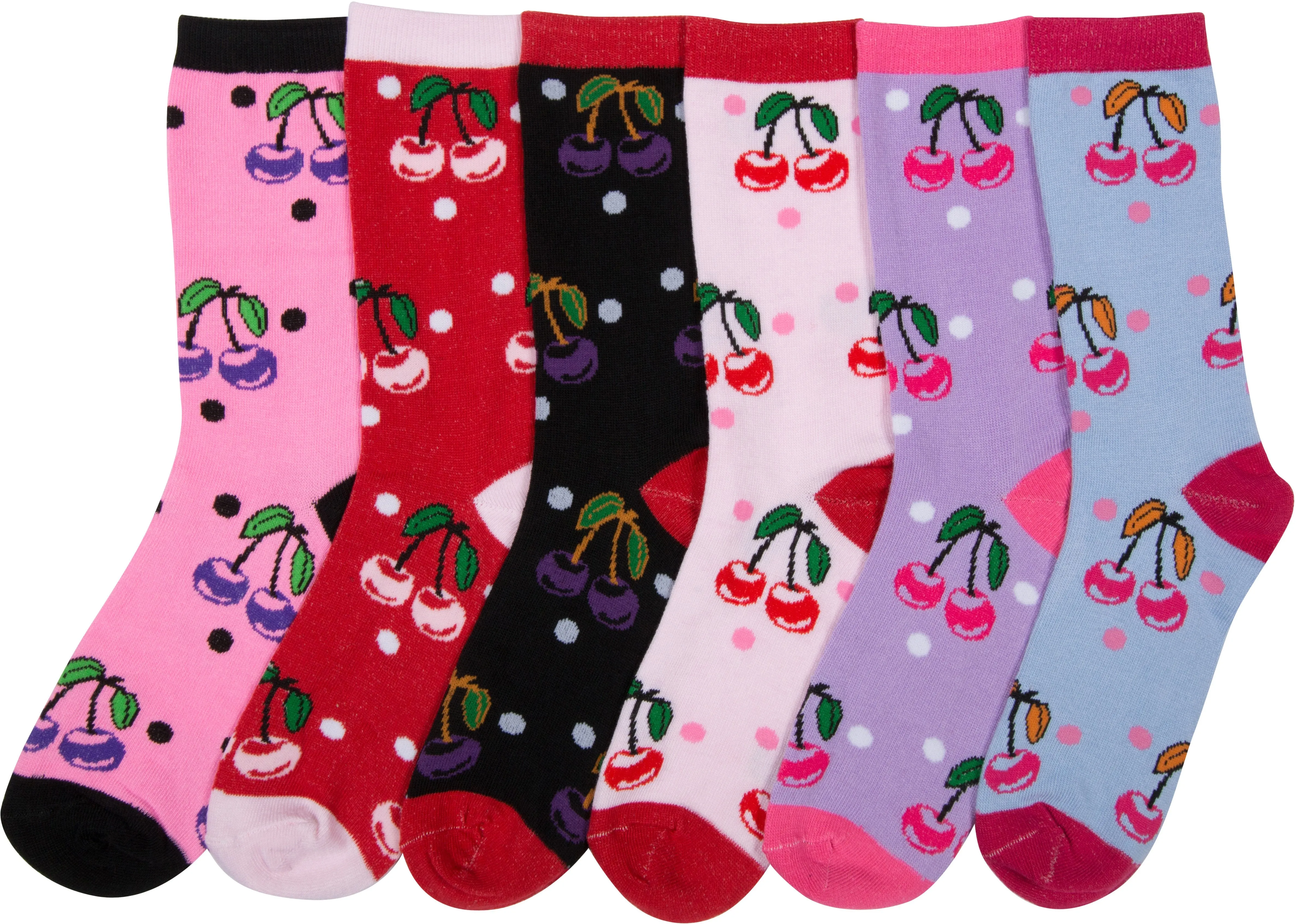 Sakkas Women's Fun Colorful Design Poly Blend Crew Socks Assorted 6-Pack