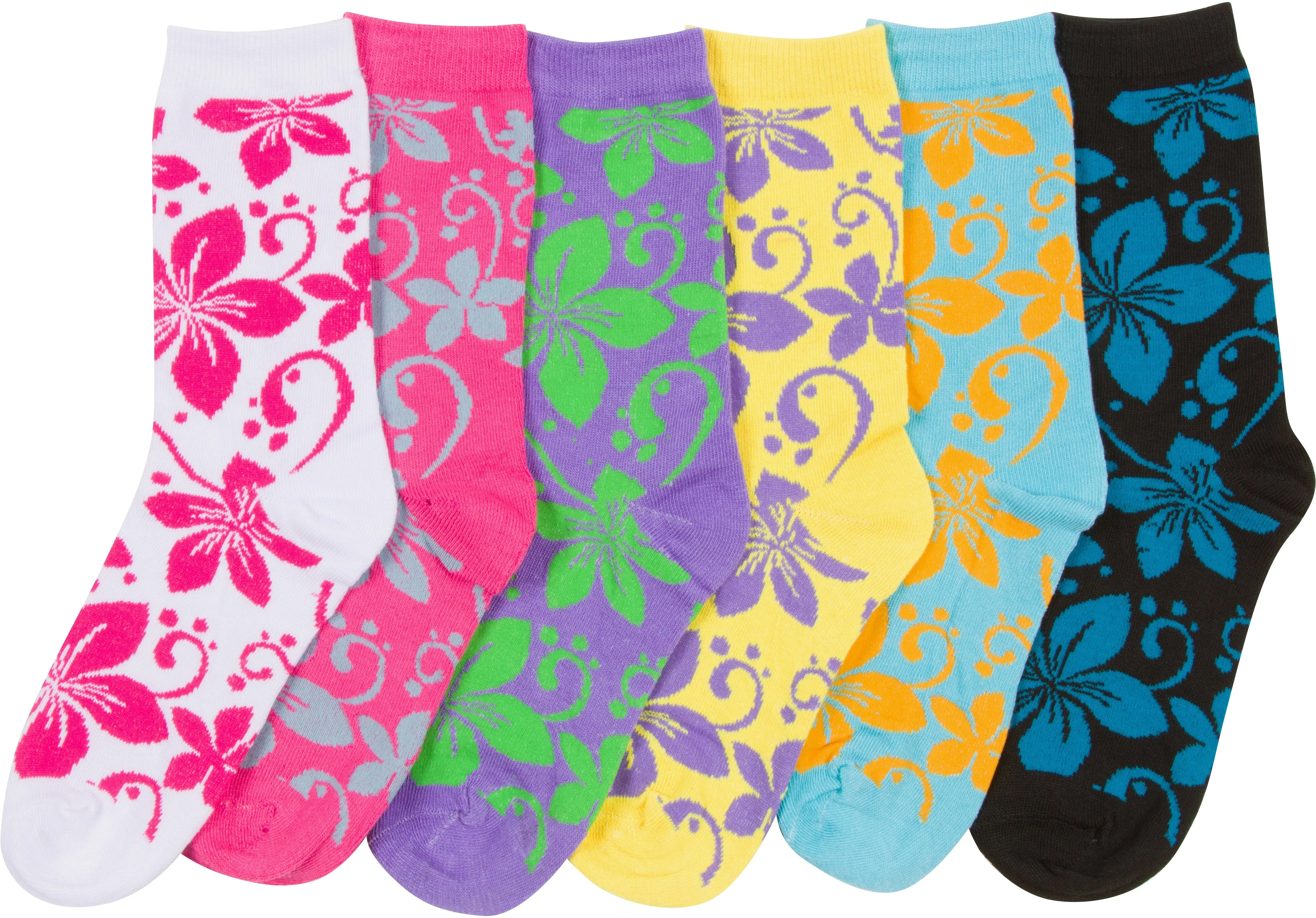 Sakkas Women's Fun Colorful Design Poly Blend Crew Socks Assorted 6-Pack