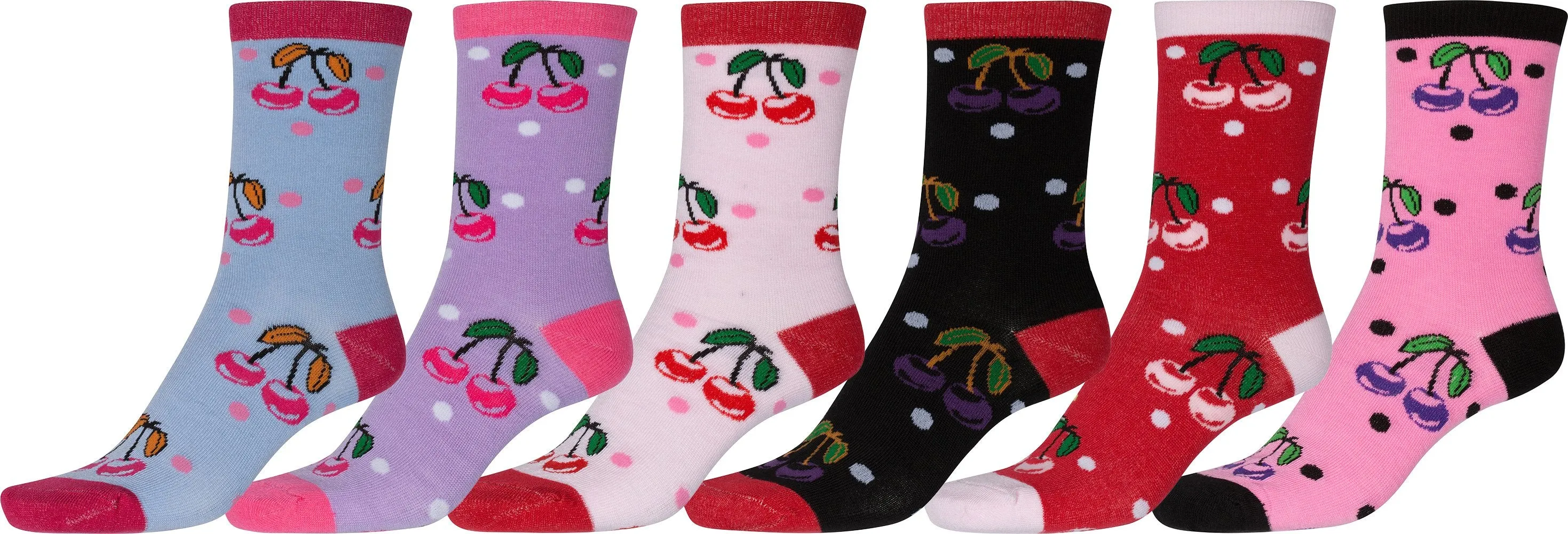 Sakkas Women's Fun Colorful Design Poly Blend Crew Socks Assorted 6-Pack