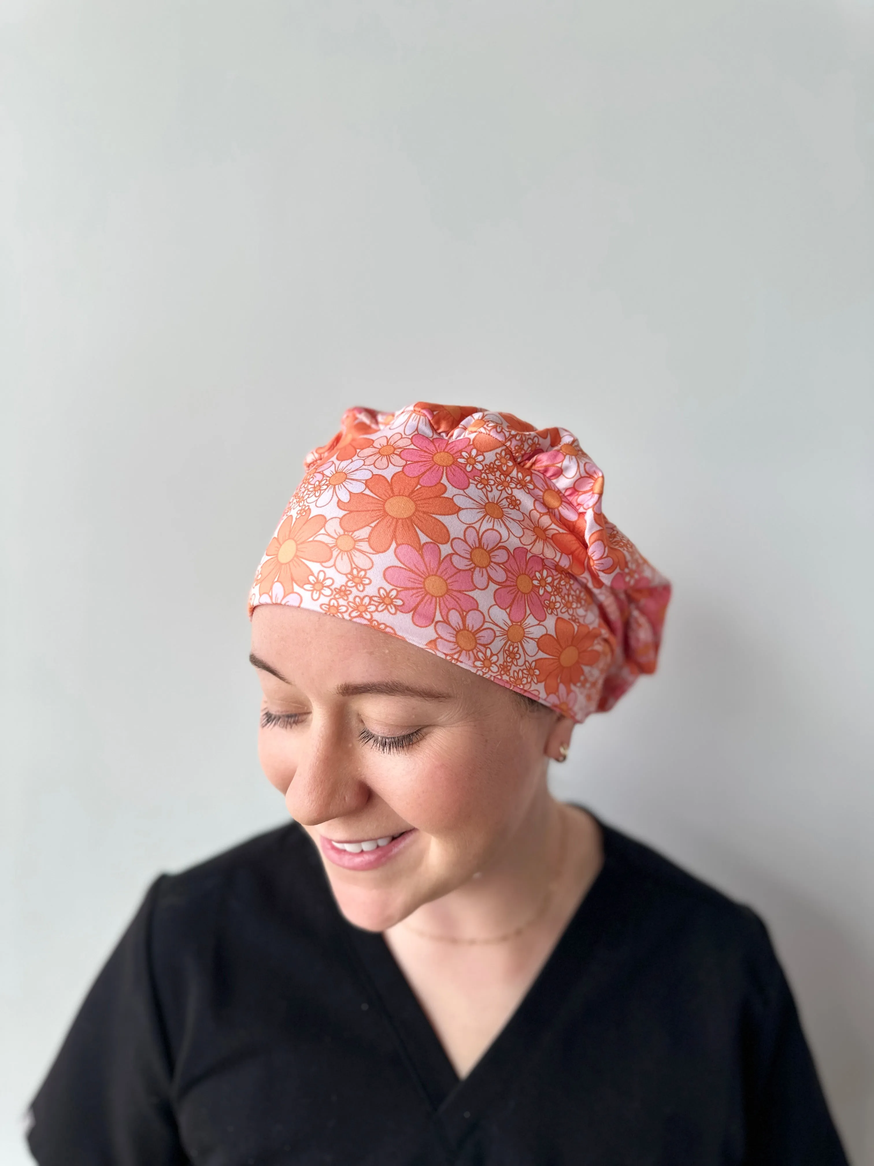 Scrub Hat - Warm Floral