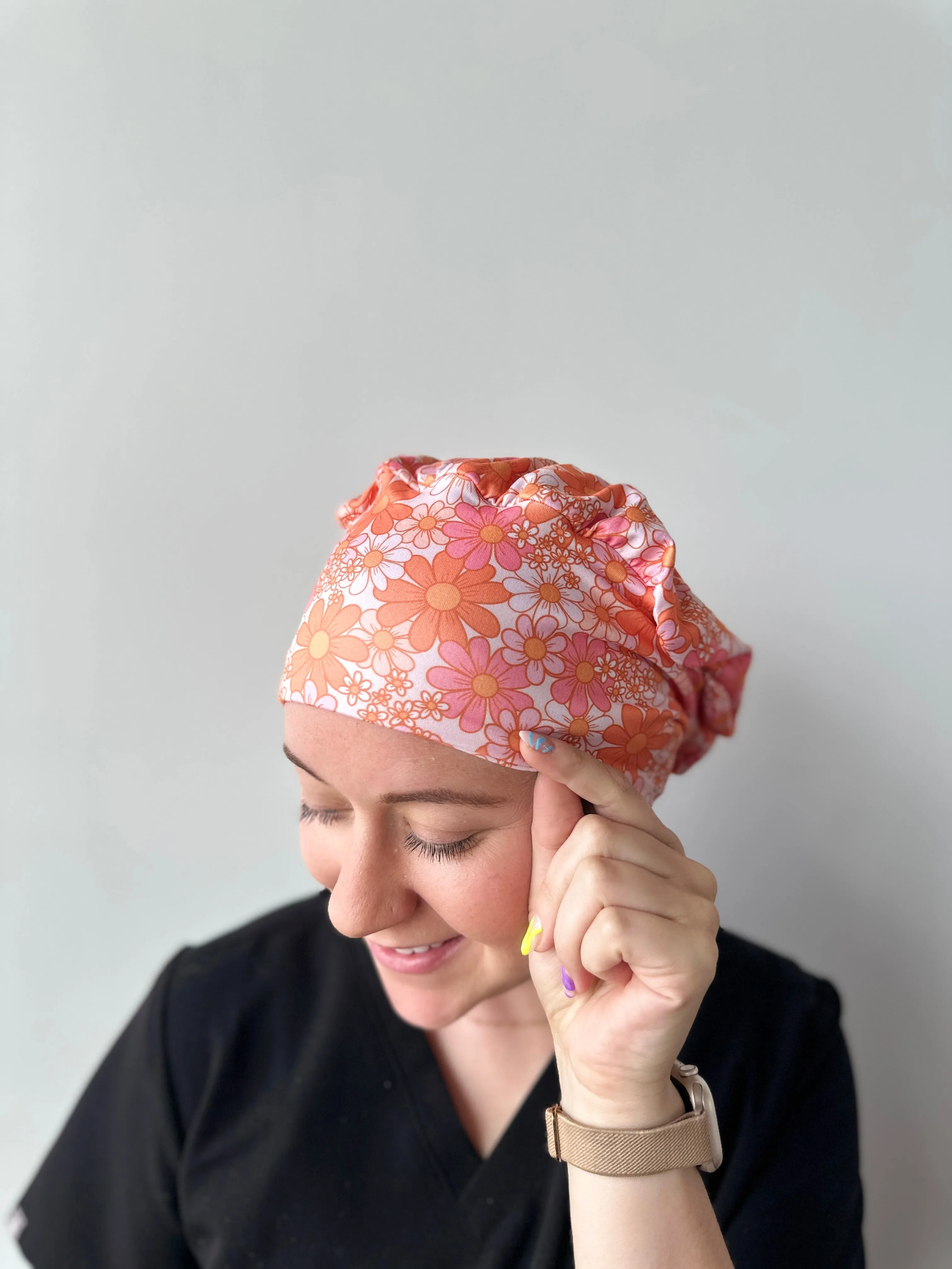 Scrub Hat - Warm Floral