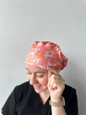 Scrub Hat - Warm Floral