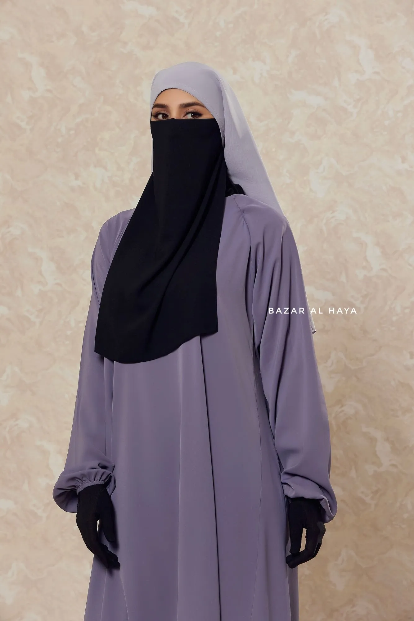 Single Half Black Niqab - Super Breathable Veil