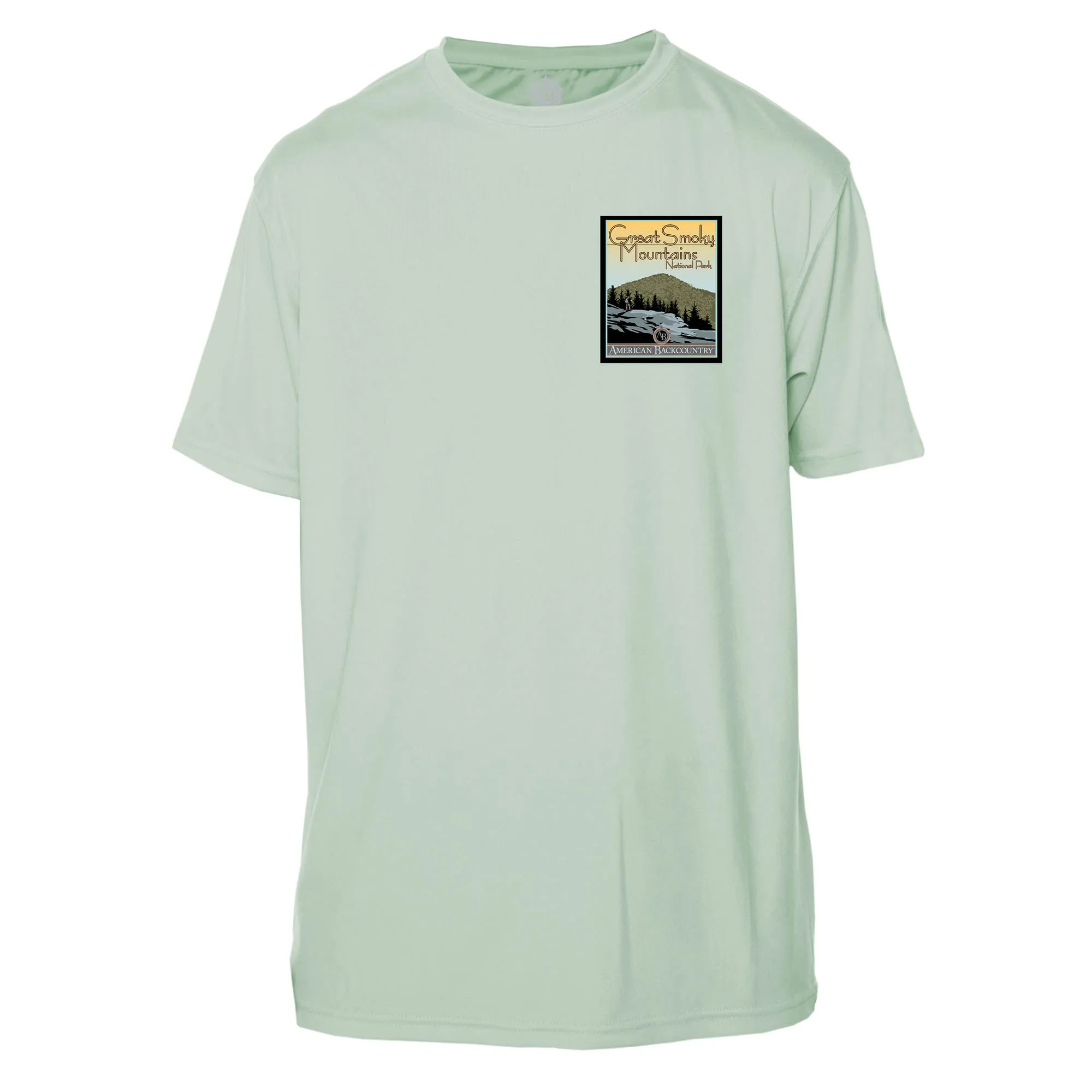 Smoky Mountain National Park Vintage Destinations Short Sleeve Microfiber Men's T-Shirt