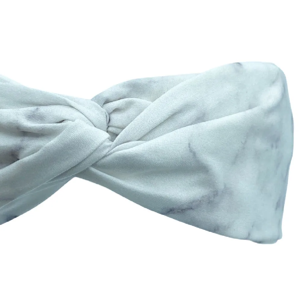 Soft Marble Headband - White