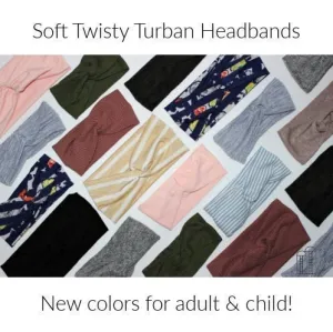 Soft Twist Stretch Headband - Toddler, Child, Adult Sizes