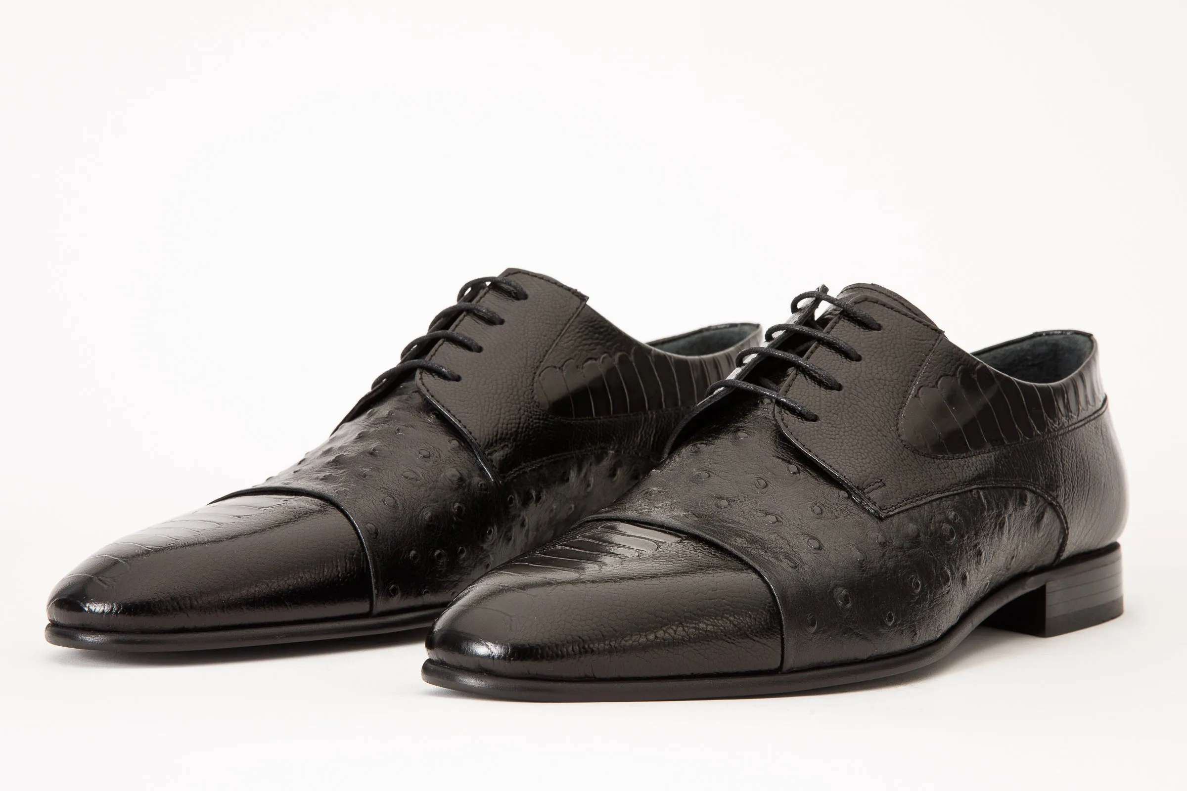 The Monterrey Black Cap Toe Derby Men  Shoe