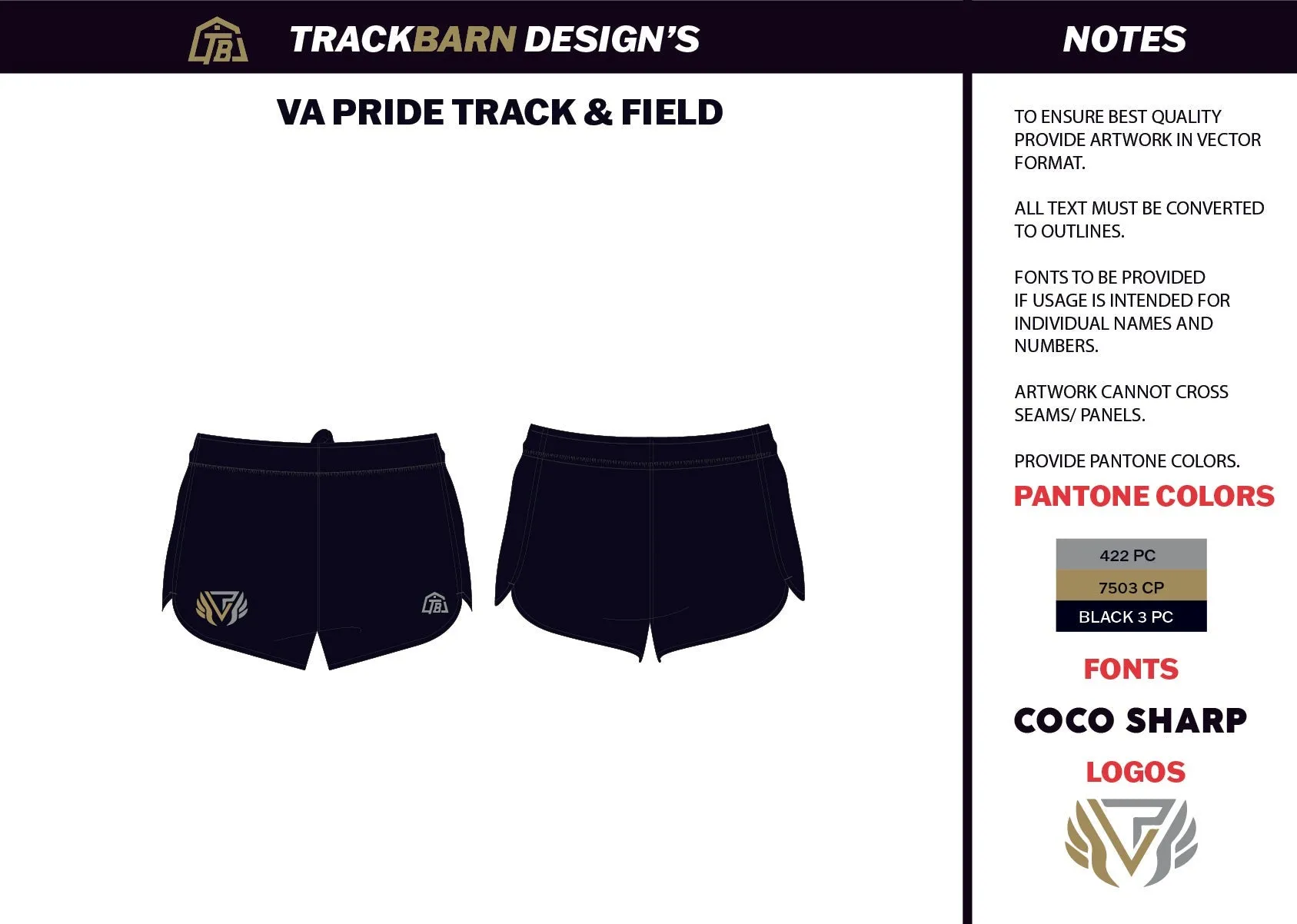 VA-Pride- Womens Split Track Short