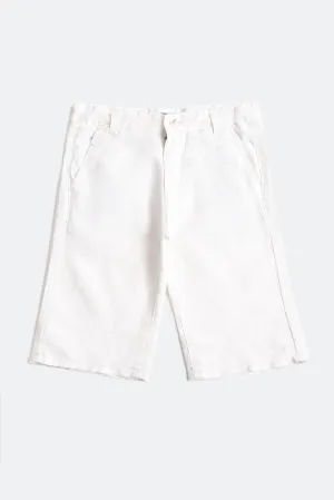 White Cotton Shorts