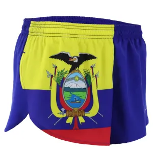 Women's 1" Elite Split Flag Shorts [E-M] - Ecuador