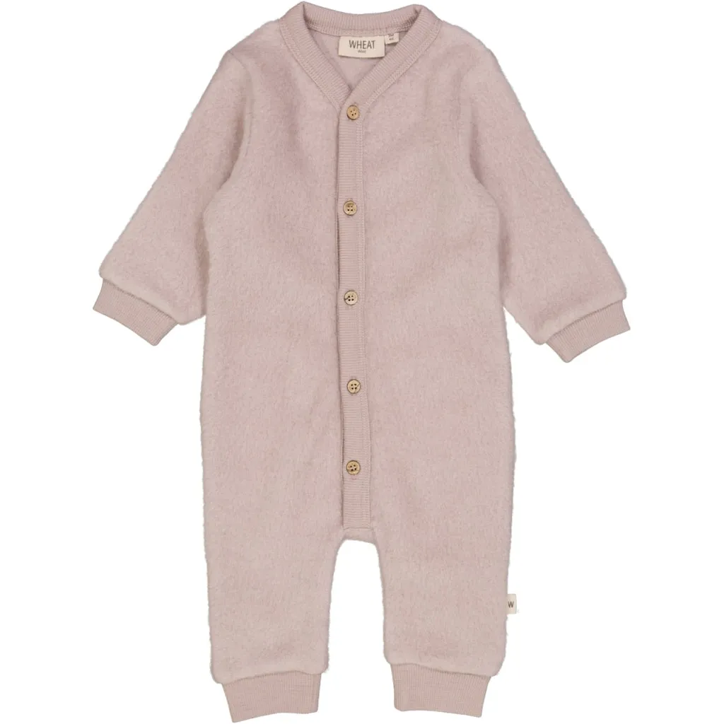 Wool Fleece Jumpsuit - dark powder