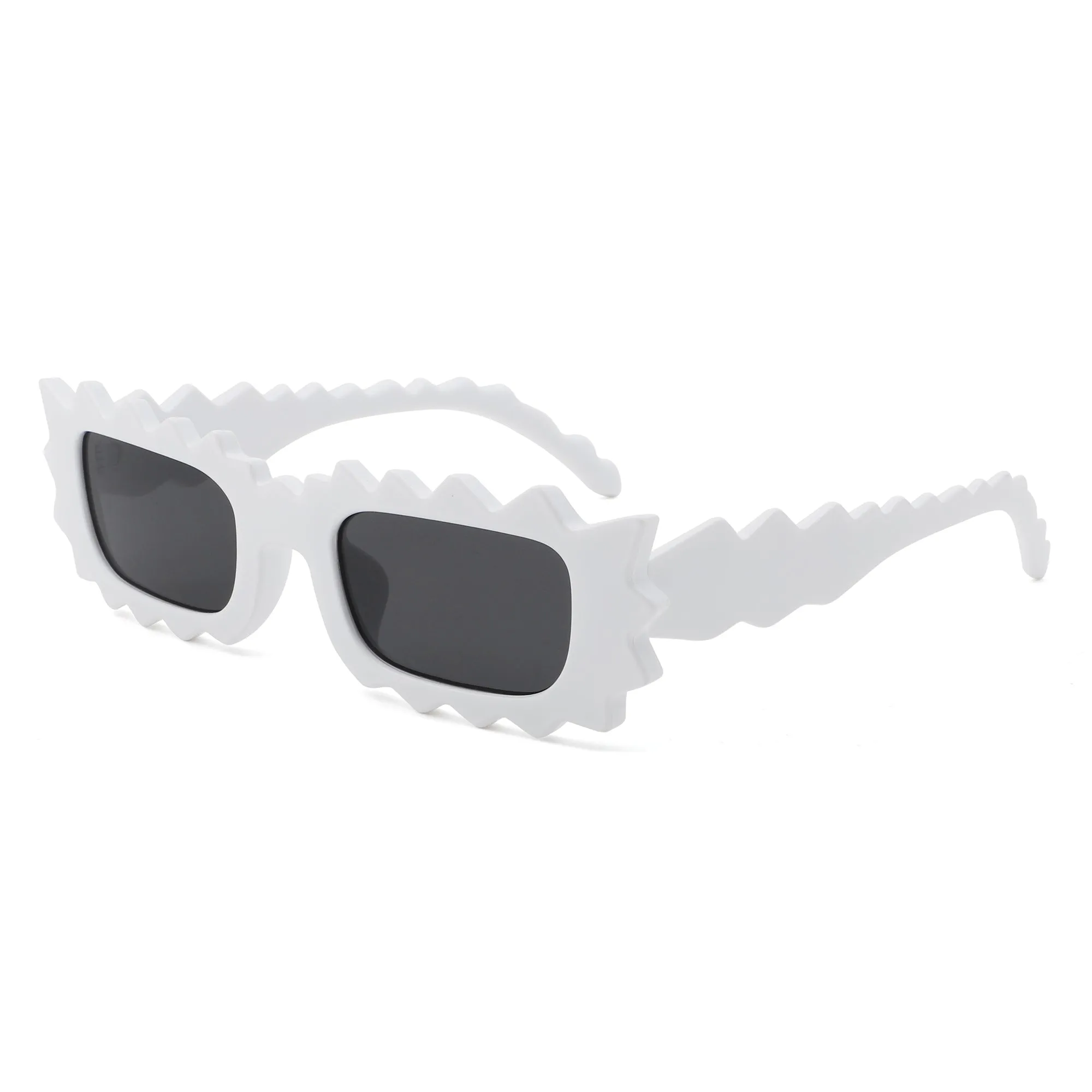 Zenn - Rectangle Modern Spike Irregular Wavy Square Sunglass