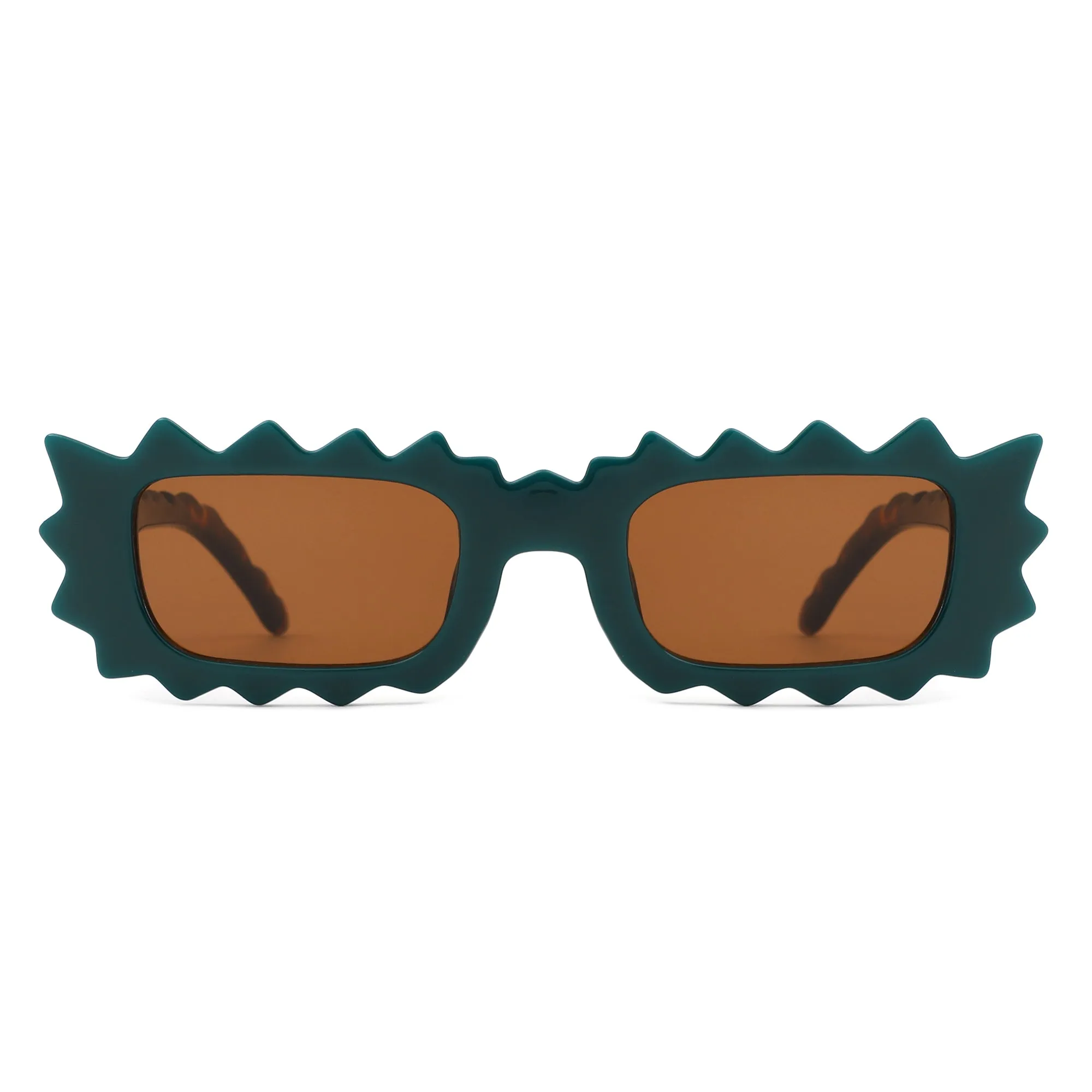 Zenn - Rectangle Modern Spike Irregular Wavy Square Sunglass